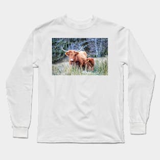 Highland Cow and Calf Long Sleeve T-Shirt